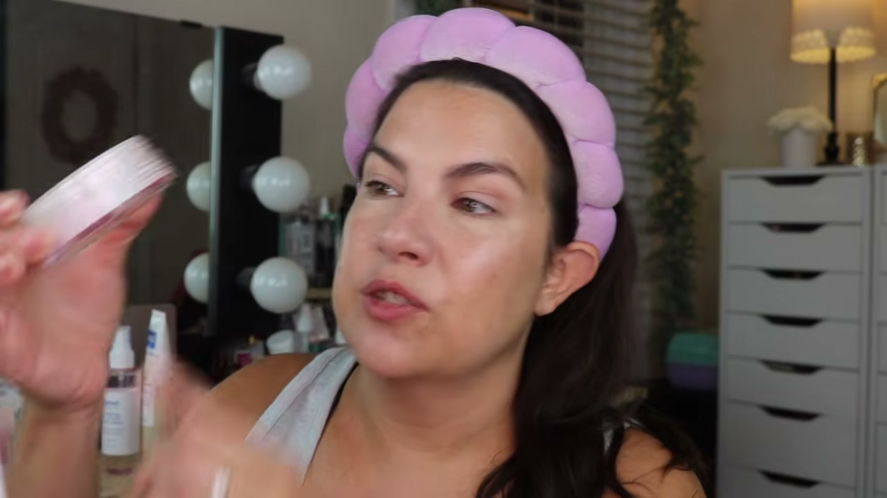@emilynoel83 reviewing Morphe Bright Balance Bake & Set Loose Powder at 02:13 in a YouTube Shorts video