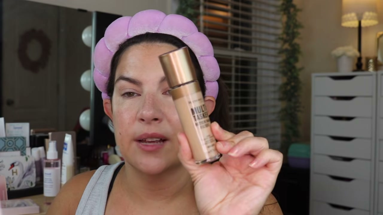 @emilynoel83 reviewing Rimmel Multitasker Better Than Filters at 00:34 in a YouTube Shorts video