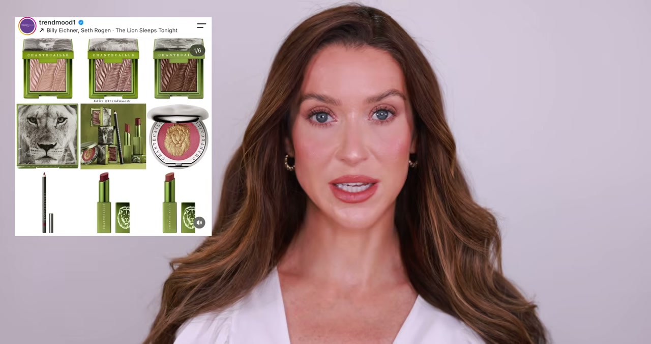 @erinnicoletv reviewing Chantecaille Fall Lion Collection at 16:37 in a YouTube Shorts video