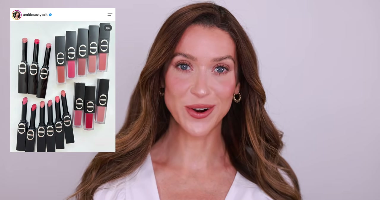 @erinnicoletv reviewing Dior Rouge Dior Onstage Ink Blur Matte at 15:00 in a YouTube Shorts video