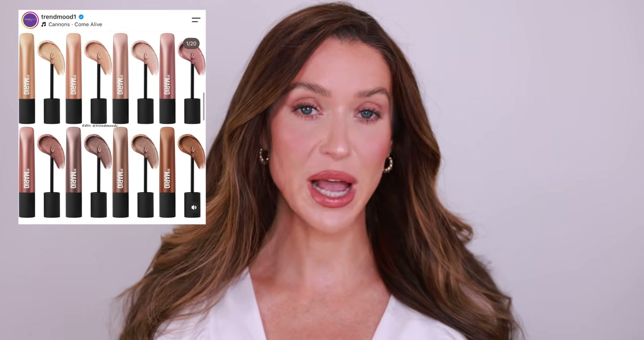 @erinnicoletv reviewing MAKEUP BY MARIO Master Shimmery Longwear Cream Eyeshadow at 10:06 in a YouTube Shorts video