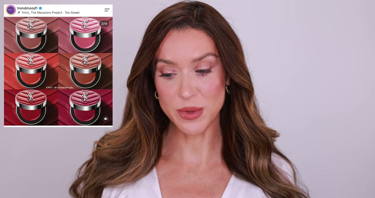 @erinnicoletv reviewing Yves Saint Laurent Make Me Blush Cream at 04:55 in a YouTube Shorts video