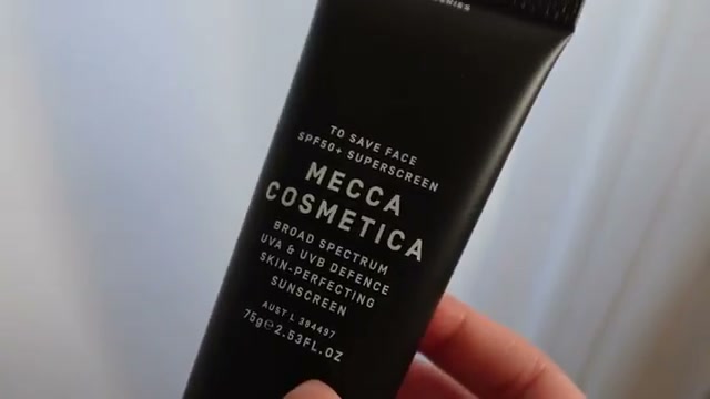 @estherdaze reviewing Mecca To Save Face Sunscreen at 03:53 in a YouTube Shorts video