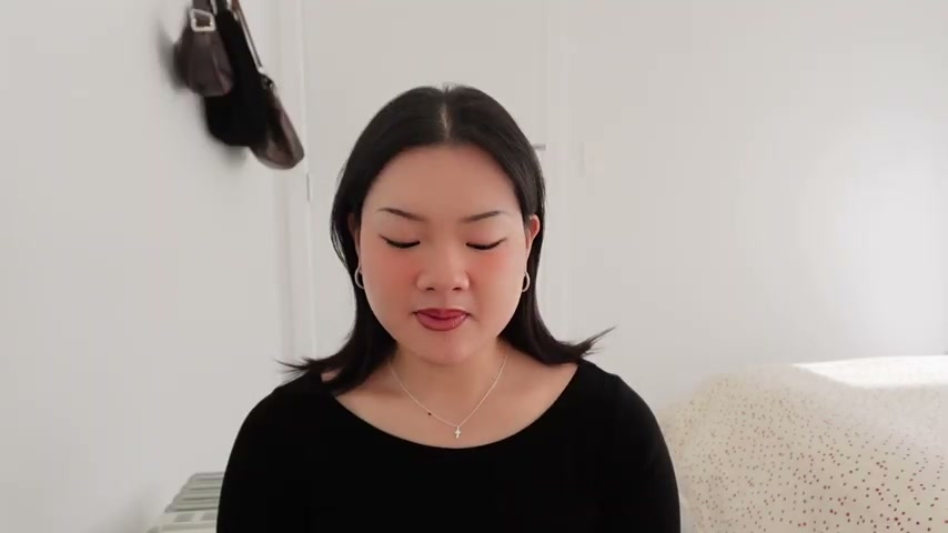 @estherdaze reviewing VIOLETTE_FR Bisou Balm Sheer Matte Lipstick at 03:46 in a YouTube Shorts video