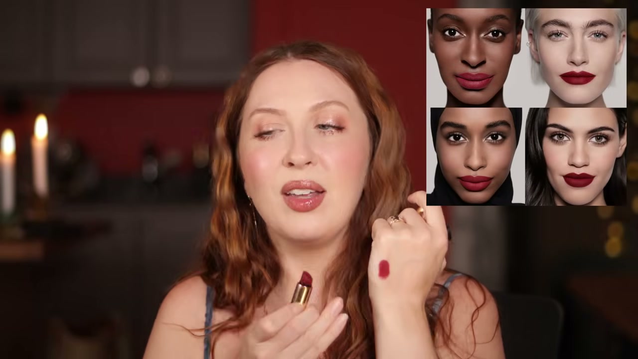 @evangelinemolly reviewing Lisa Eldridge Lipstick at 35:48 in a YouTube Shorts video