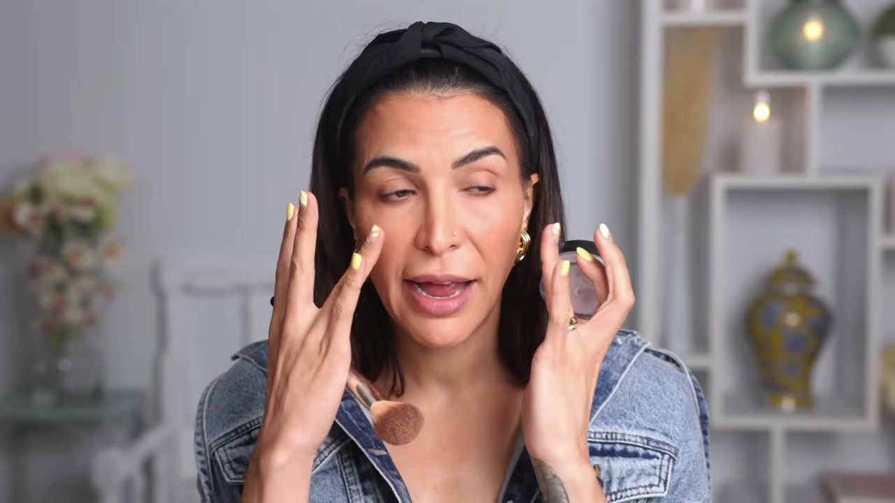 @glamgirlgabi reviewing e.l.f. Cosmetics HD Powder at 16:47 in a YouTube Shorts video