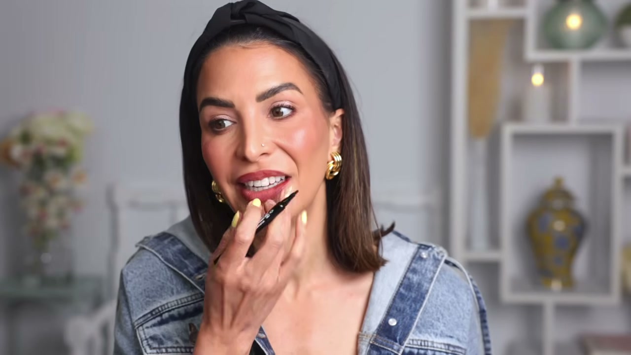 @glamgirlgabi reviewing e.l.f. Cosmetics Lip Stain Pen at 24:38 in a YouTube Shorts video