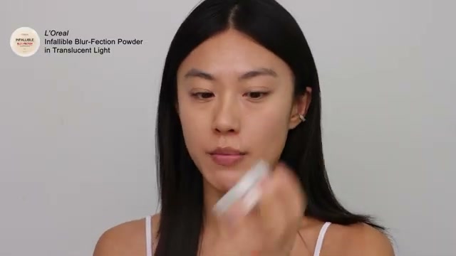 @haleykimaking reviewing L'oreal Infallible Blur-Fection Long Wear Loose Setting Powder at 13:59 in a YouTube Shorts video