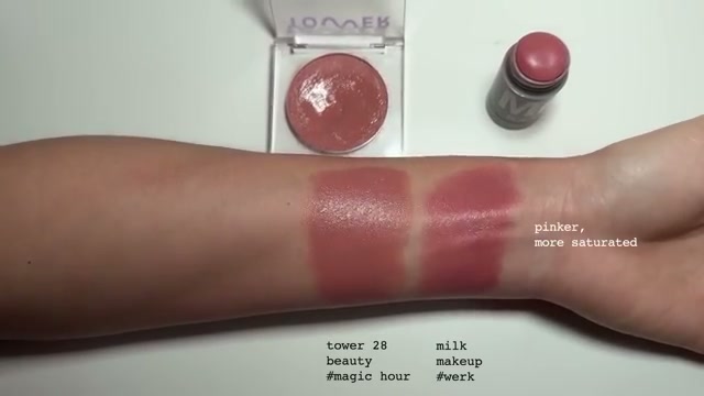 @haleykimaking reviewing Tower 28 Beauty BeachPlease Luminous Tinted Balm Blush at 29:26 in a YouTube Shorts video