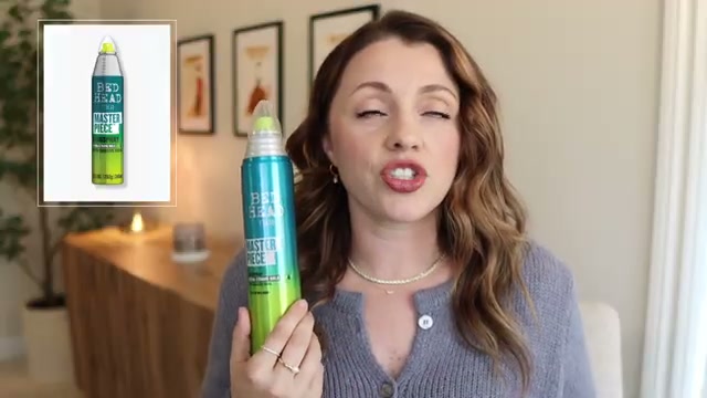 @itsjessicabraun reviewing Bed Head Masterpiece Hairspray at 04:22 in a YouTube Shorts video