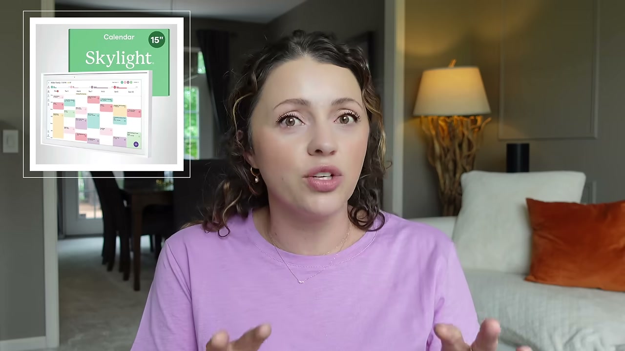 @itsjessicabraun reviewing Skylight Calendar at 12:50 in a YouTube Shorts video