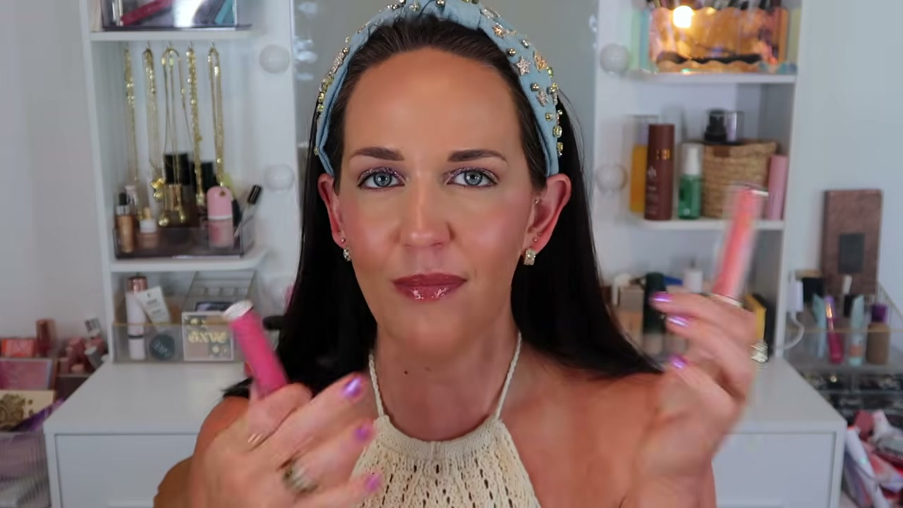 @itsjuststephslife reviewing Rare Beauty Positive Light Luminizing Lip Gloss at 17:43 in a YouTube Shorts video