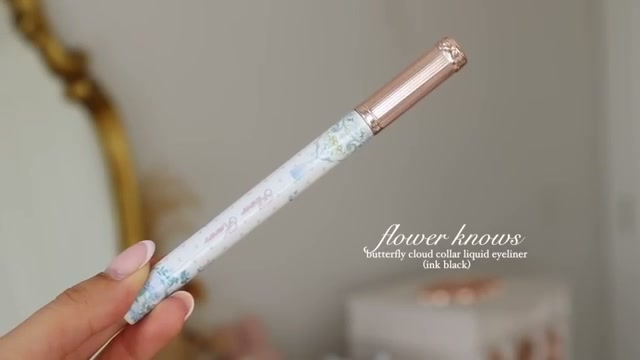 @j.uuuuudy reviewing Flower Knows Butterfly Cloud Collar Liquid Eyeliner at 17:28 in a YouTube Shorts video
