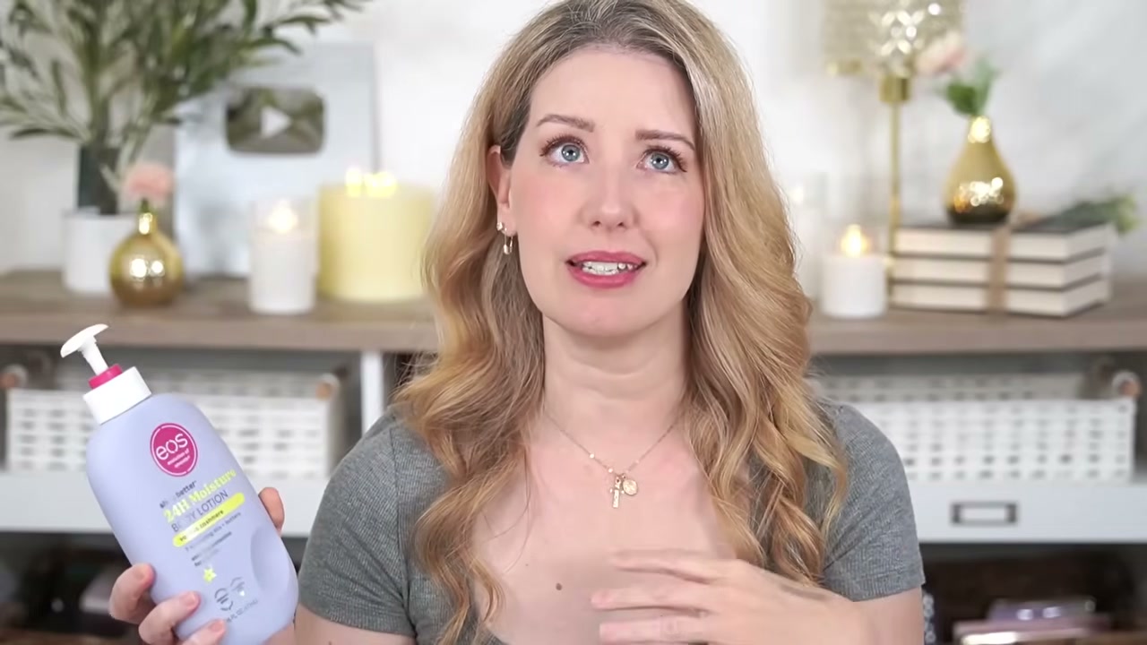 @jenphelps reviewing eos Vanilla Cashmere Body Lotion at 22:48 in a YouTube Shorts video