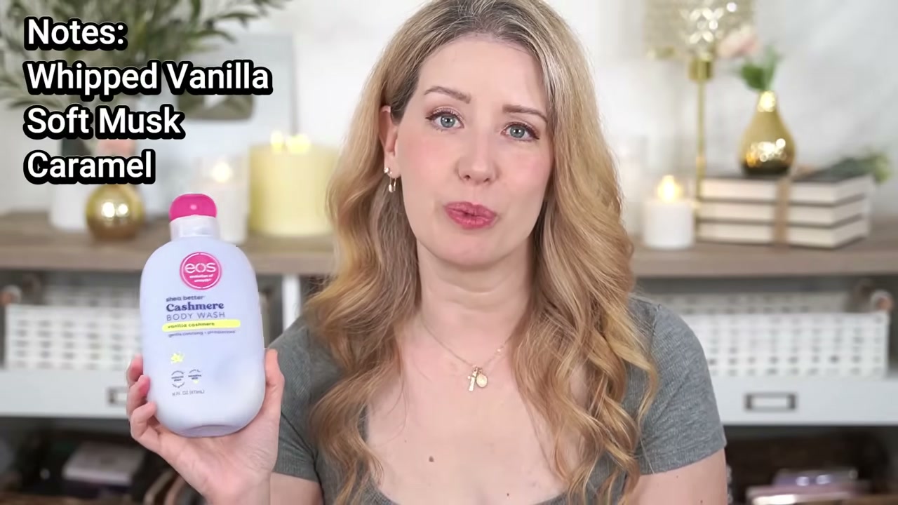 @jenphelps reviewing eos Vanilla Cashmere Body Wash at 21:40 in a YouTube Shorts video