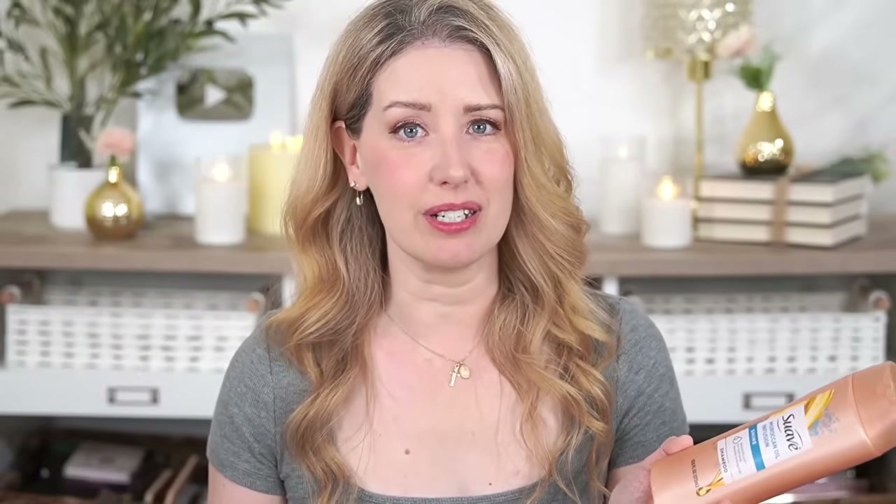 @jenphelps reviewing Suave Moroccan Oil Infusion Shampoo and Conditioner at 26:27 in a YouTube Shorts video