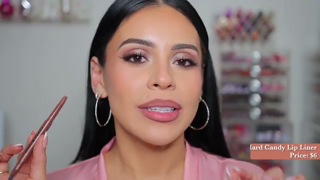 @juicyjas reviewing Hard Candy Insta Pout Lip Liner at 13:45 in a YouTube Shorts video
