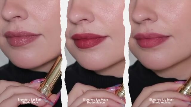 @juliaadamsmua reviewing Merit Signature Lip Satin Lipstick at 04:35 in a YouTube Shorts video