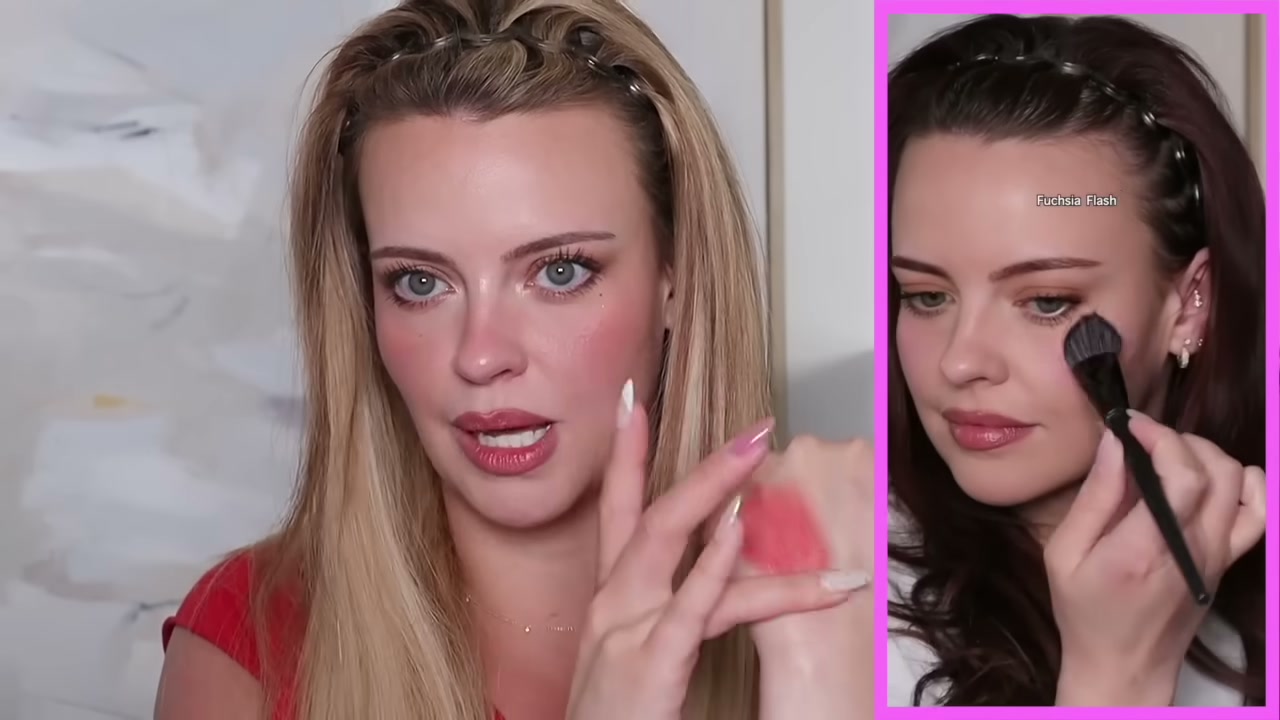 @juliaadamsmua reviewing TIRTIR Mood Glider Lip and Blush Stick at 14:36 in a YouTube Shorts video