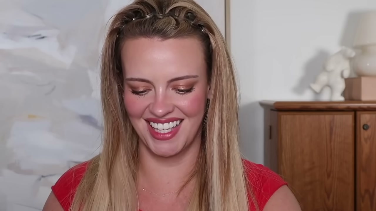 @juliaadamsmua reviewing Unleashia Sunset Dazzle Lip Balms at 32:33 in a YouTube Shorts video