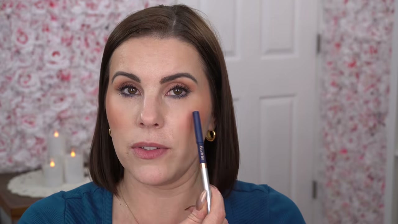 @juliedawnbeauty reviewing Flower Beauty Cream & Chrome Eyeliner Duo Pencil at 36:34 in a YouTube Shorts video