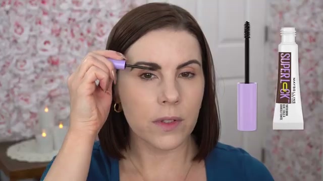 @juliedawnbeauty reviewing Maybelline Super Lock Brow Gel at 08:42 in a YouTube Shorts video