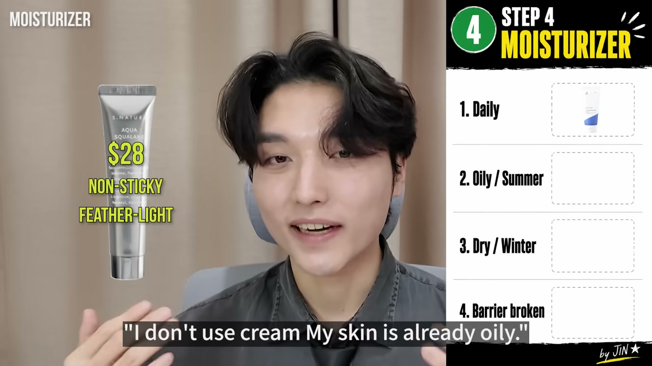 @k-bestie_jin reviewing A'pieu Aqua Squalane Water Cream at 09:32 in a YouTube Shorts video