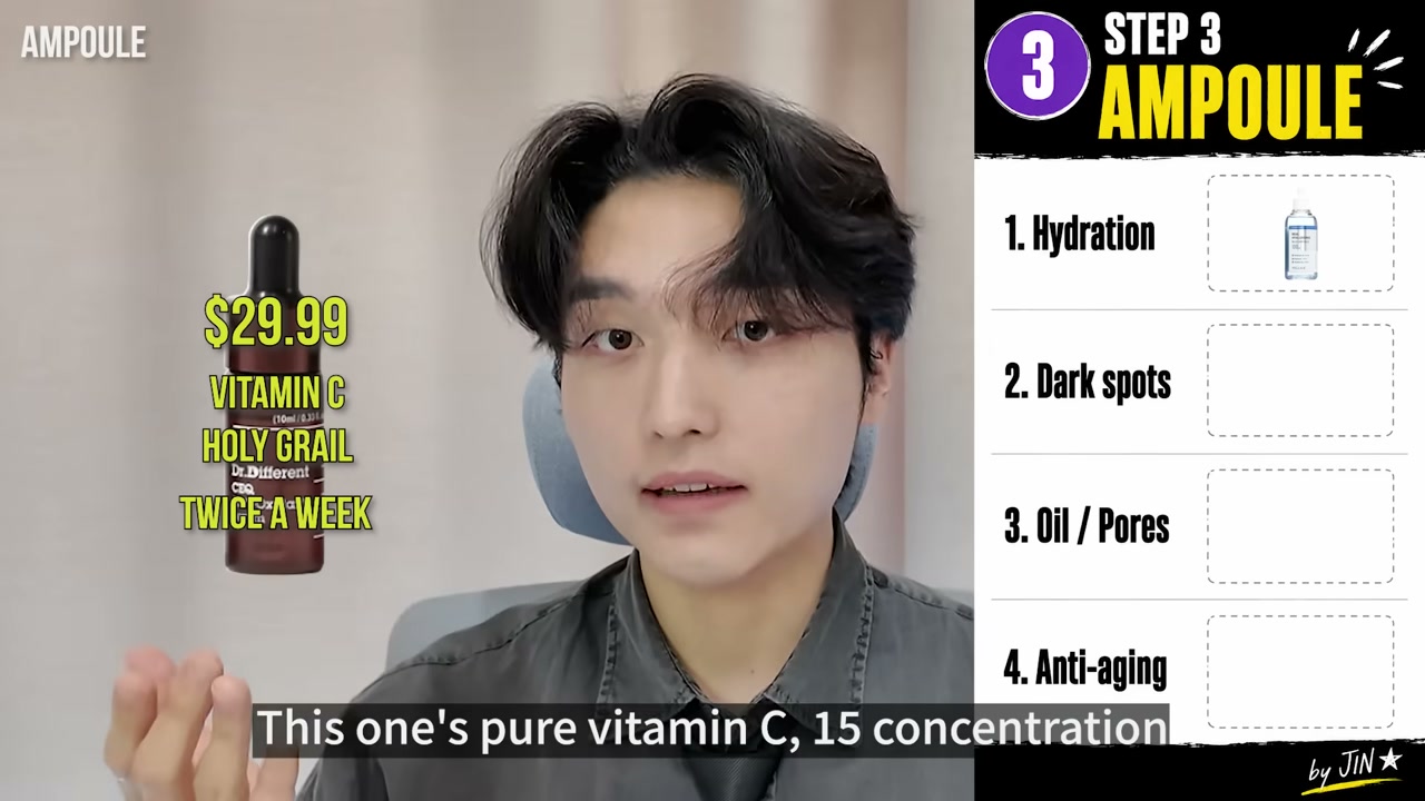 @k-bestie_jin reviewing Dr. Different CEQ Antioxidant Serum at 06:01 in a YouTube Shorts video