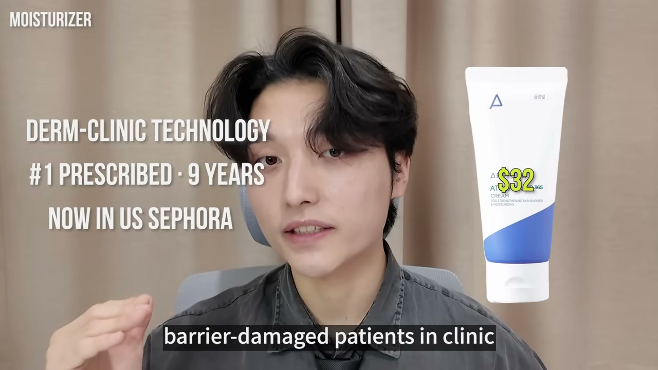 @k-bestie_jin reviewing Estra Autoberia 365 Cream at 08:42 in a YouTube Shorts video