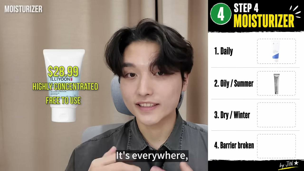 @k-bestie_jin reviewing Illiyoon Ceramide Ato Concentrate Cream at 09:50 in a YouTube Shorts video