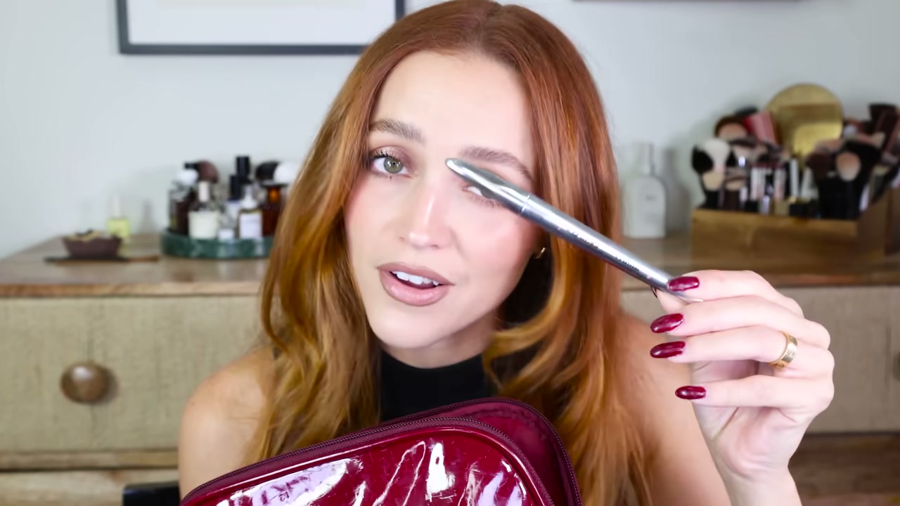 @kathleenlights reviewing Benefit Cosmetics Might Fine Brow Pen at 09:52 in a YouTube Shorts video