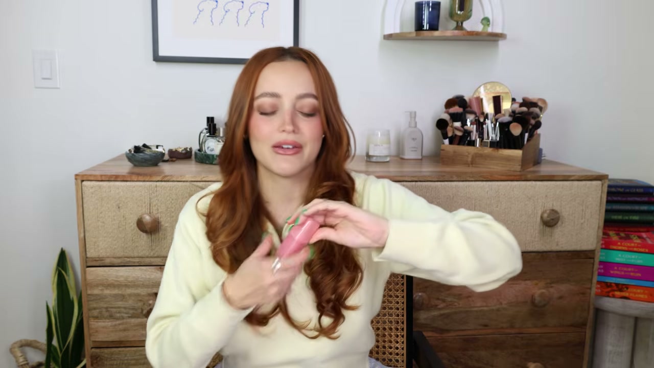 @kathleenlights reviewing Huda Beauty Blush Filter Liquid Blush at 16:52 in a YouTube Shorts video