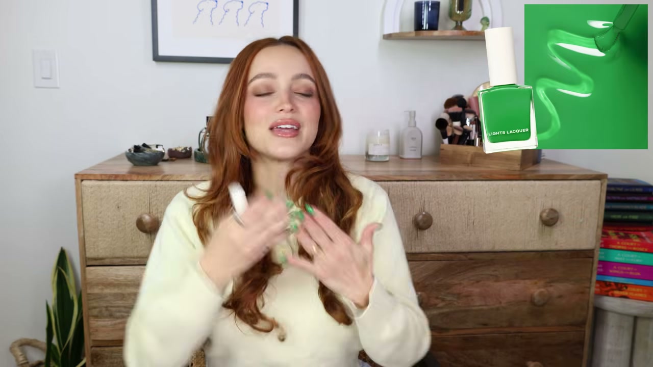 @kathleenlights reviewing Lights Lacquer Sprout About at 07:23 in a YouTube Shorts video