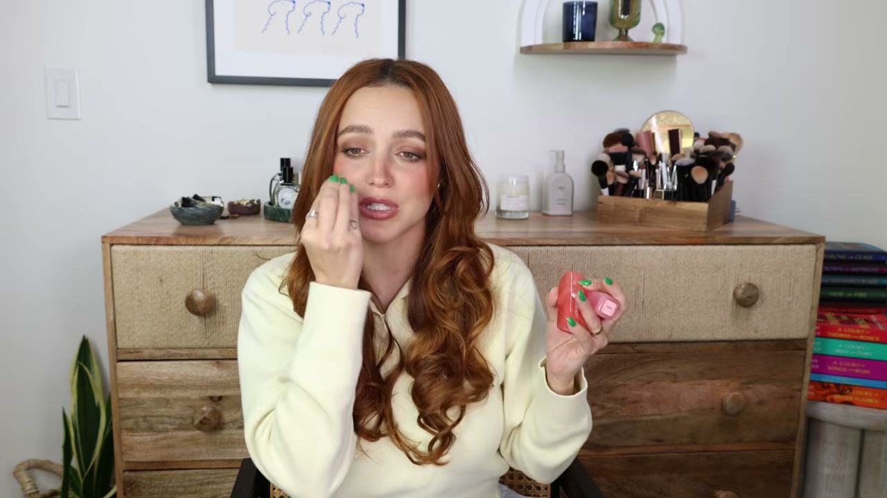 @kathleenlights reviewing Marylia Scott Water Resistant Faux Freckle Pen at 17:42 in a YouTube Shorts video