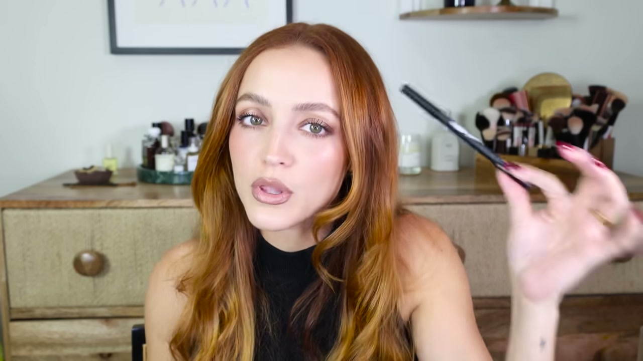 @kathleenlights reviewing Melt Cosmetics Slick Waterline Eye Pencil at 08:33 in a YouTube Shorts video