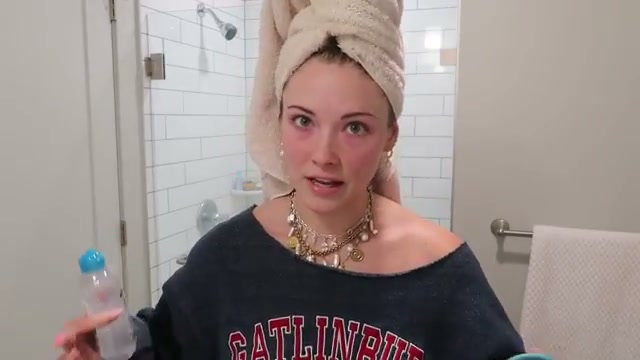 @kayla.ryan1 reviewing Garnier Micellar Cleansing Water (blue) at 01:52 in a YouTube Shorts video