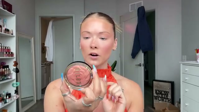 @kayla.ryan1 reviewing Milani Rose Powder Blush at 02:53 in a YouTube Shorts video
