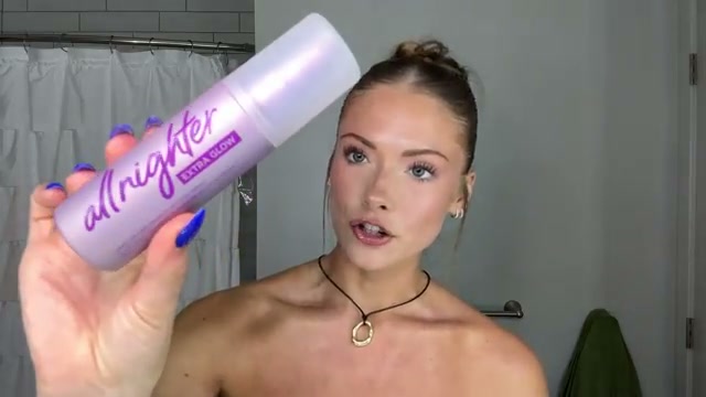 @kayla.ryan1 reviewing One/Size One/Size on Till Dawn Setting Spray at 04:43 in a YouTube Shorts video