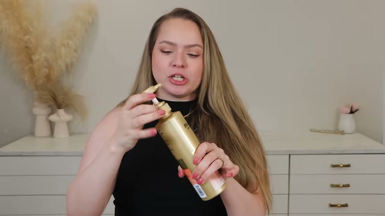 @kayleymelissa reviewing Pantene Abundant & Strong Collection at 16:04 in a YouTube Shorts video