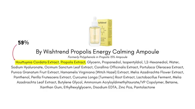 @kellydriscoll reviewing By Wishtrend Propolis Energy Calming Ampoule at 19:28 in a YouTube Shorts video