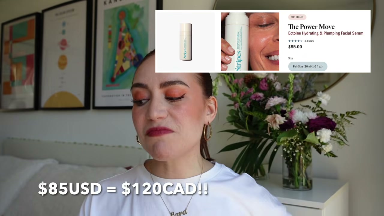 @laralikesmascara reviewing Stripes Power Move Serum at 22:11 in a YouTube Shorts video