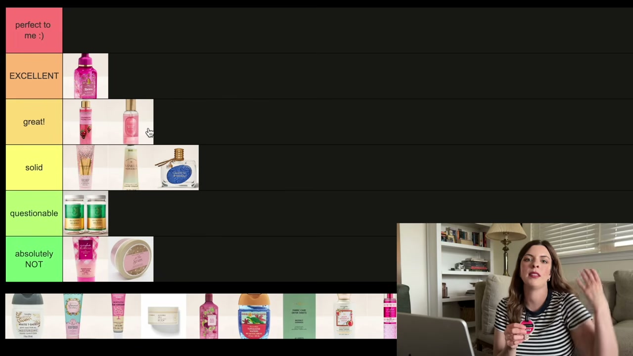 @laura.lavigne reviewing Bath & Body Works Essential Oil Mist at 12:54 in a YouTube Shorts video