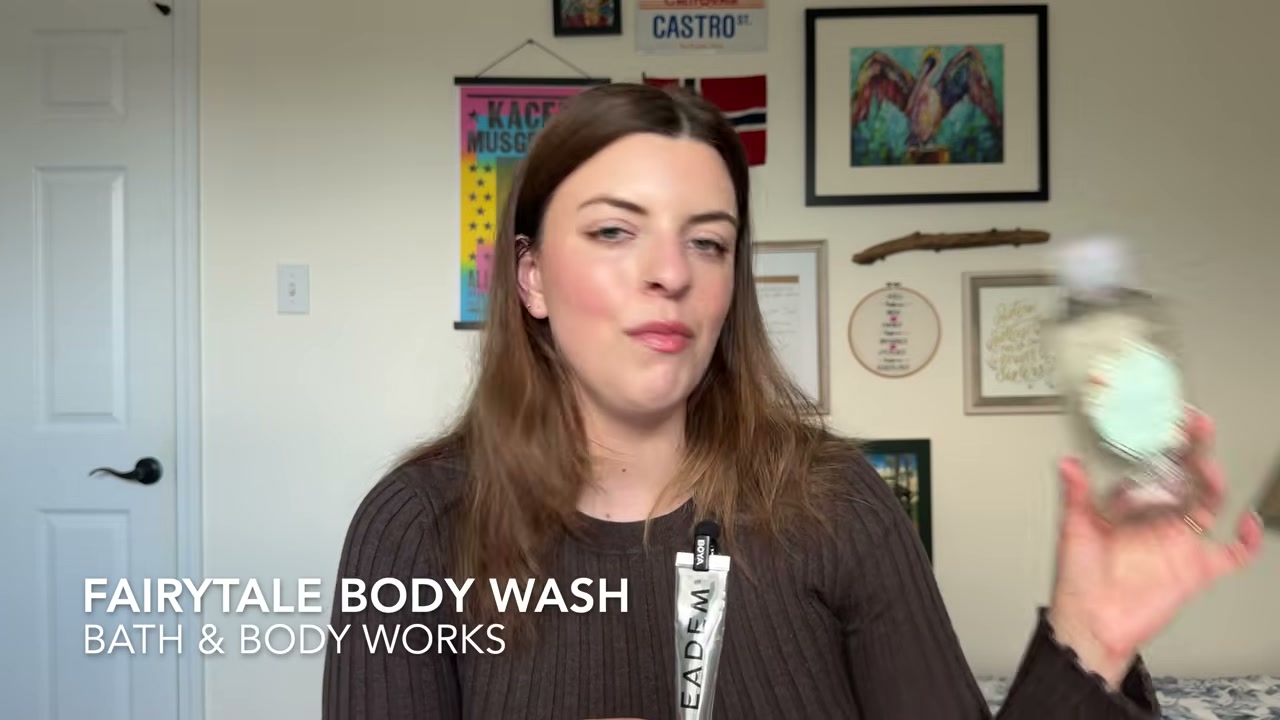 @laura.lavigne reviewing Bath & Body Works Fairytale Body Wash at 31:24 in a YouTube Shorts video