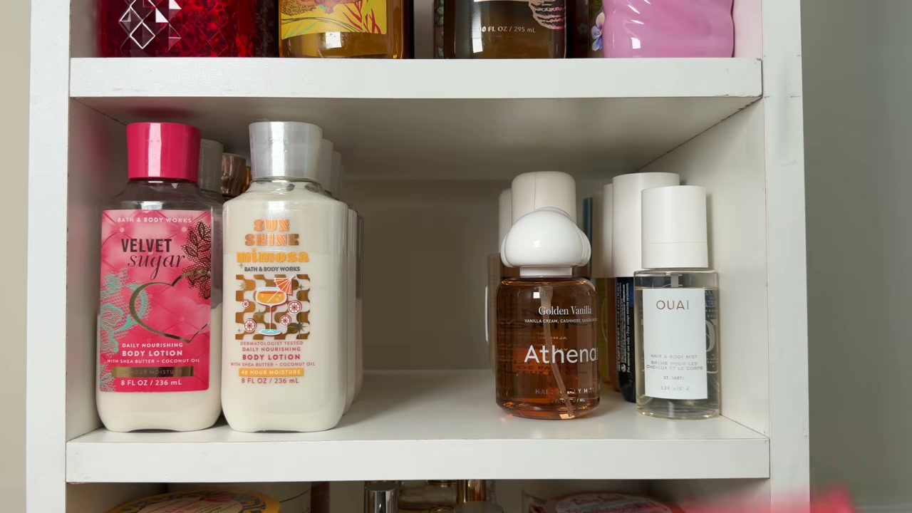 @laura.lavigne reviewing Bath & Body Works Gingham All-American Body Cream at 23:24 in a YouTube Shorts video