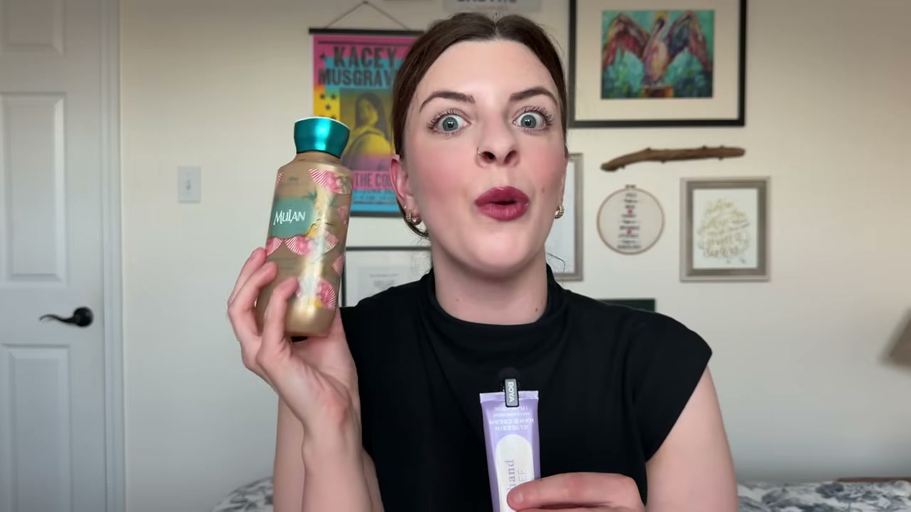 @laura.lavigne reviewing Bath & Body Works Moon Lon Body Wash at 01:46 in a YouTube Shorts video