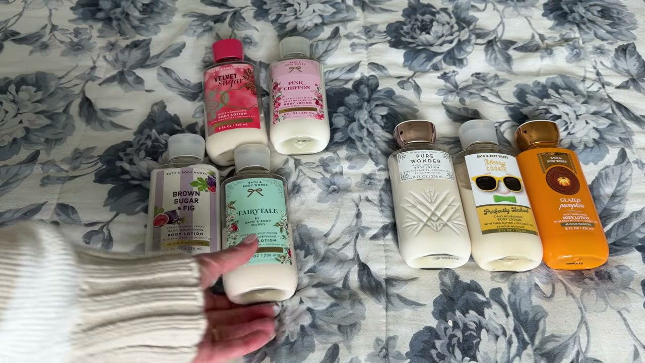 @laura.lavigne reviewing Bath & Body Works Pink Chiffon at 06:15 in a YouTube Shorts video