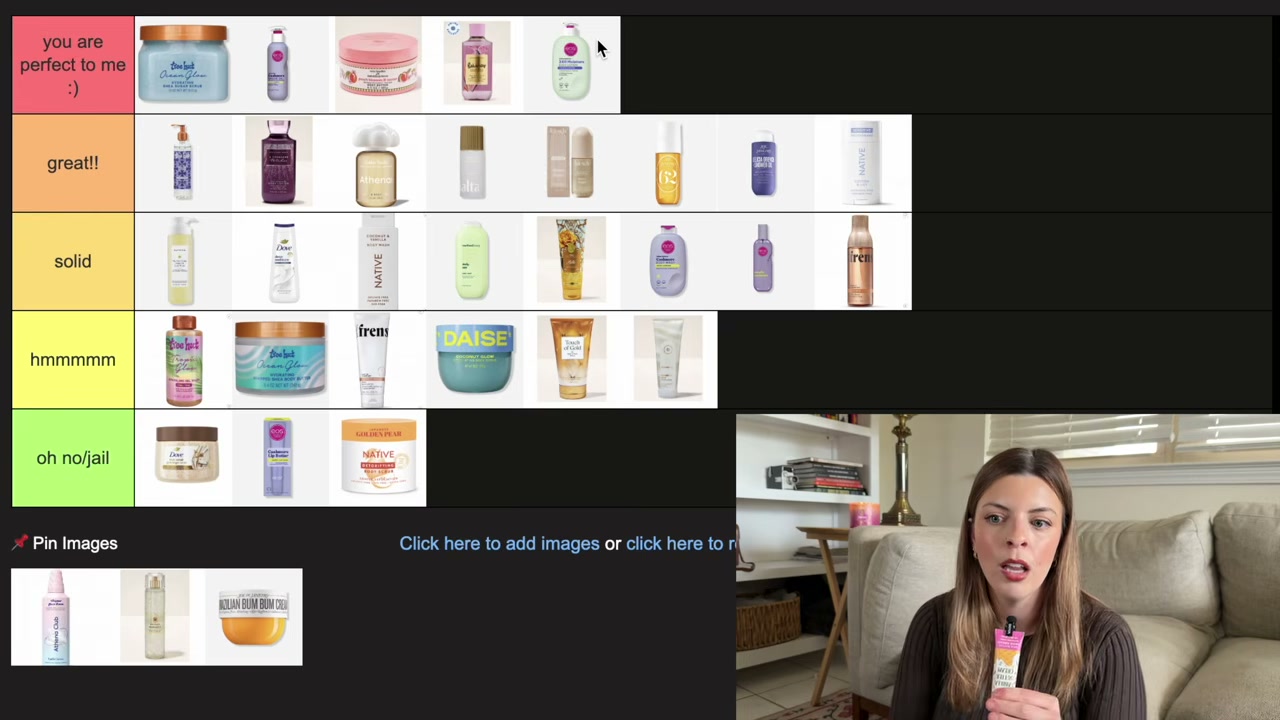 @laura.lavigne reviewing eos Body Lotion at 21:56 in a YouTube Shorts video