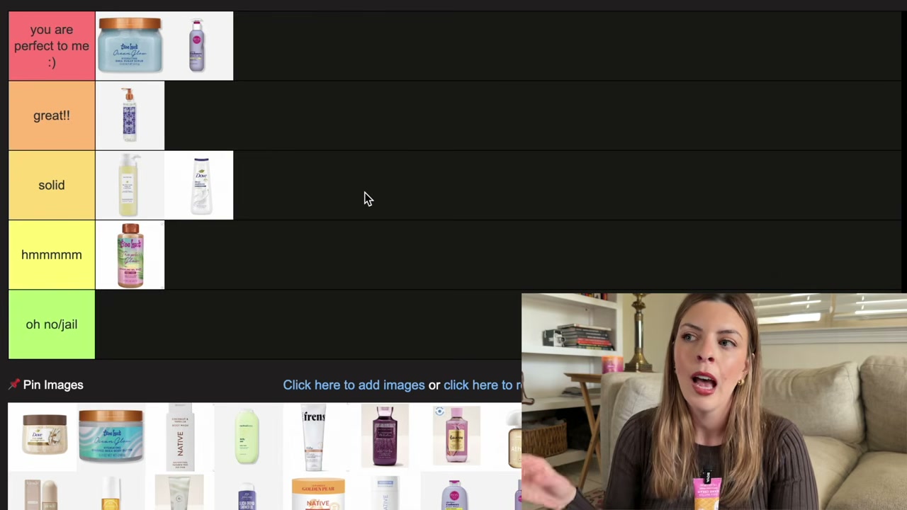 @laura.lavigne reviewing eos Shave Oil at 07:23 in a YouTube Shorts video