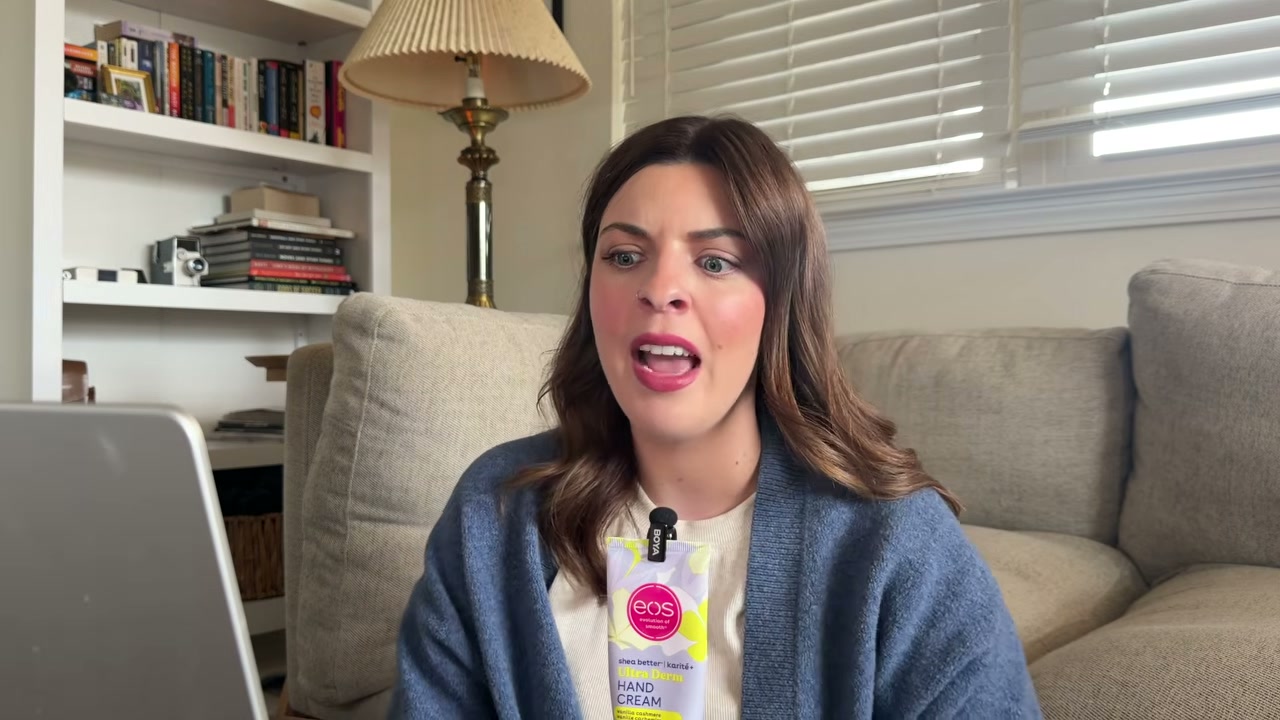 @laura.lavigne reviewing eos Whipped Oil Body Butter at 27:36 in a YouTube Shorts video