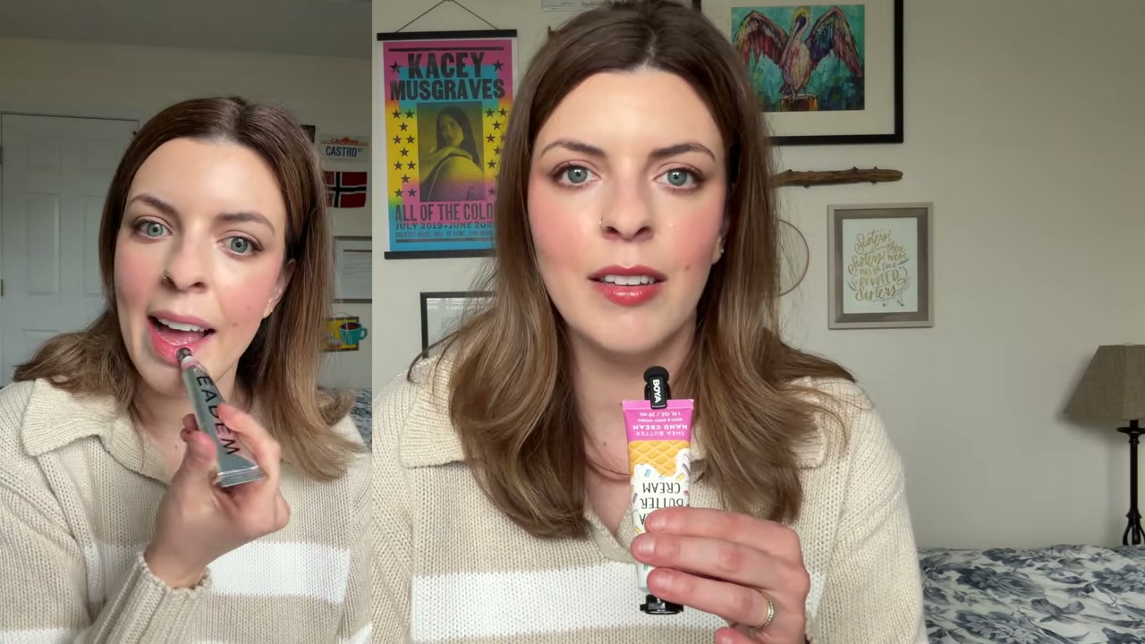 @laura.lavigne reviewing ILIA Lip Balm at 05:05 in a YouTube Shorts video
